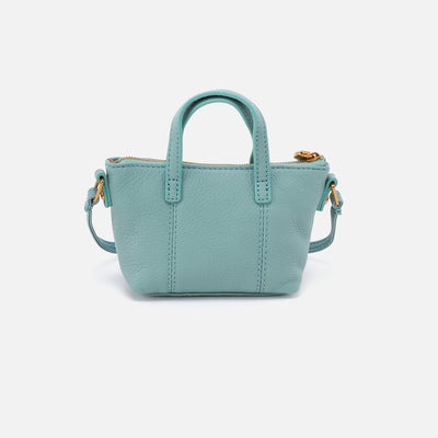 Kingston Micro Crossbody in Pebbled Leather - Pale Green