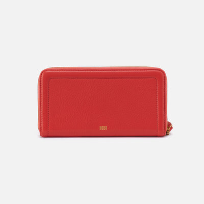 Nila Large Zip Around Continental Wallet in Pebbled Leather - Koi