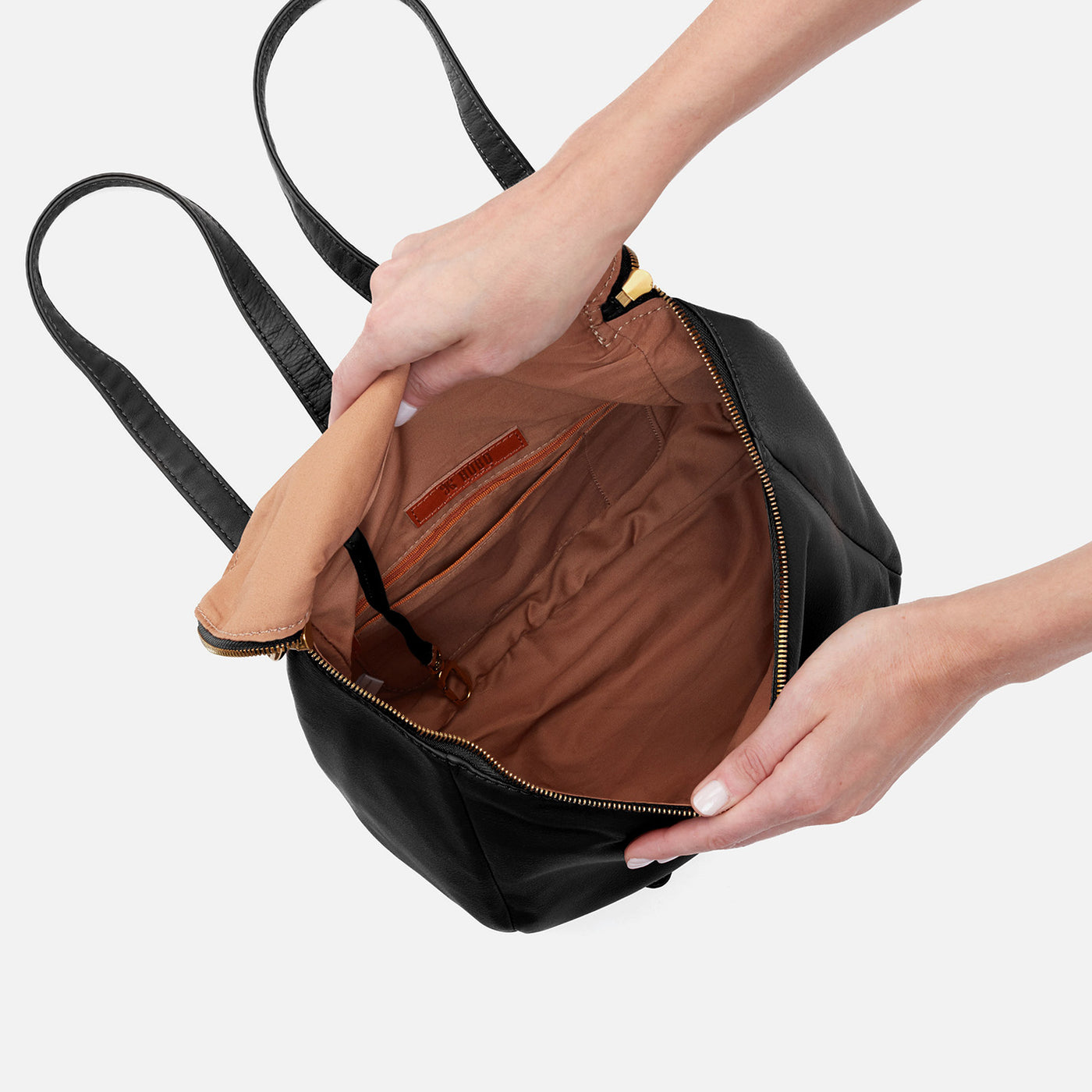 River Backpack in Pebbled Leather Black HOBO