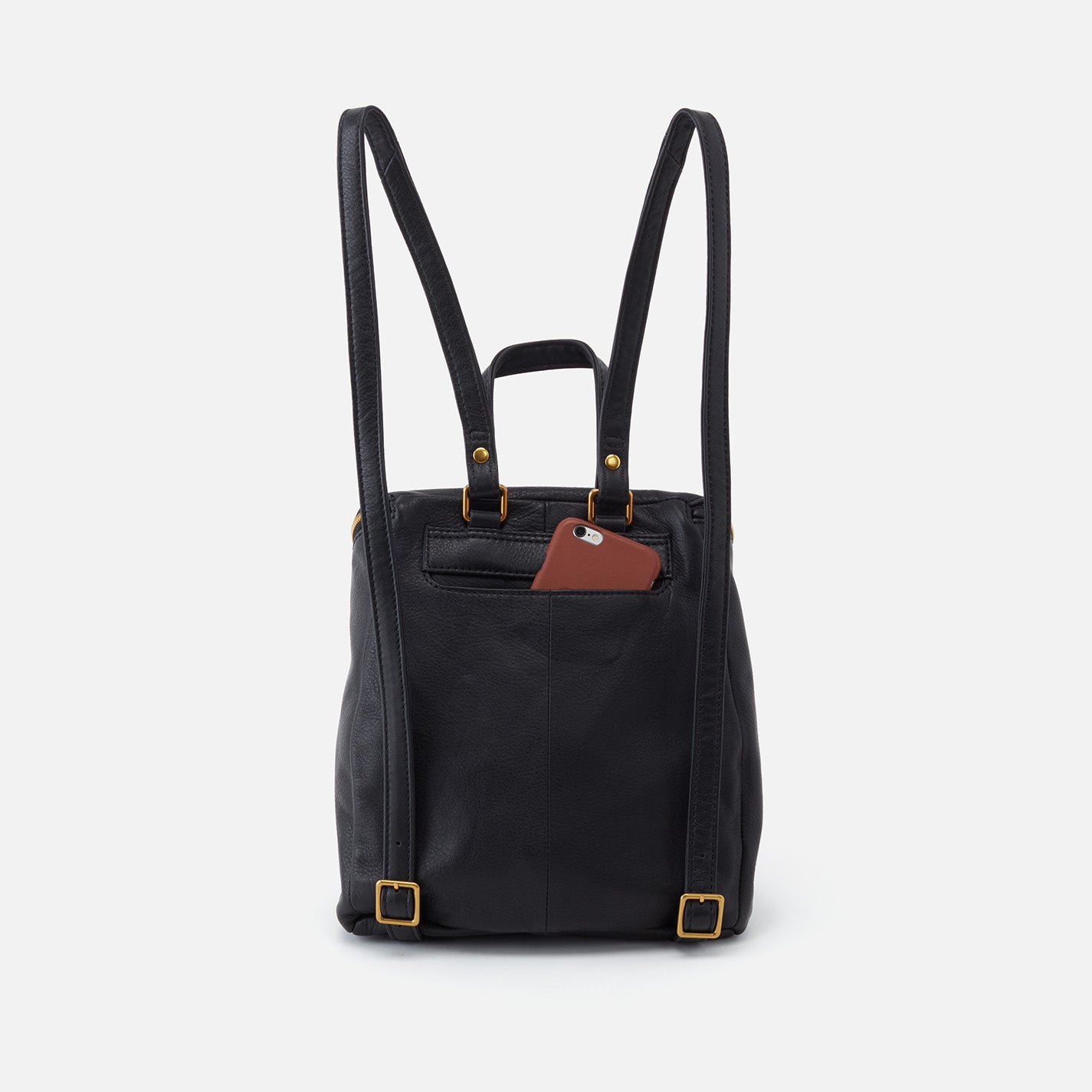 River Backpack in Pebbled Leather - Black – HOBO
