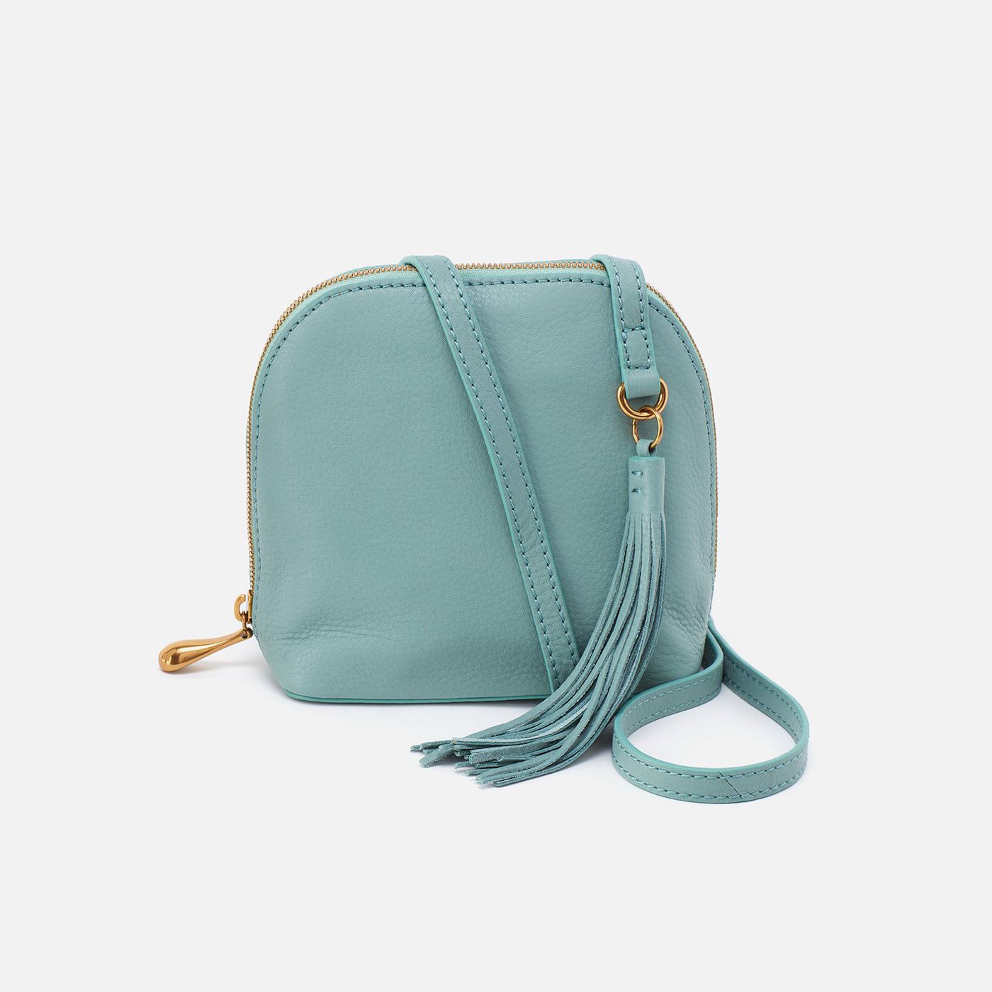 Nash Crossbody in Pebbled Leather - Pale Green
