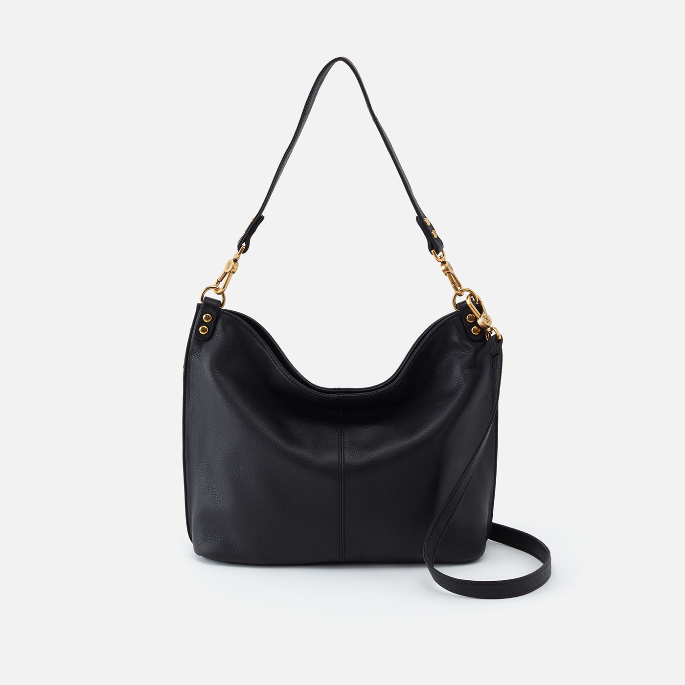 Pier Shoulder Bag in Pebbled Leather - Black