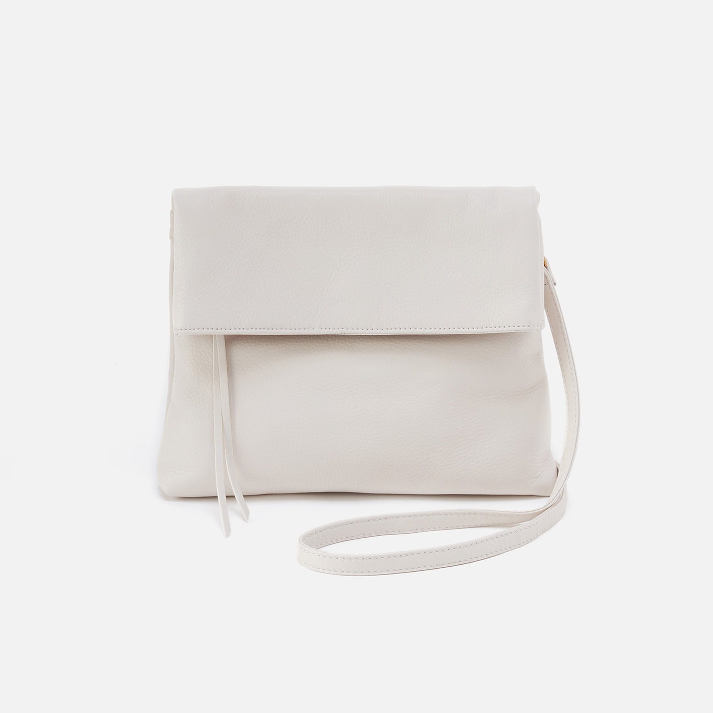 White Pebbled Leather Jes Crossbody Bag - BrandAlley