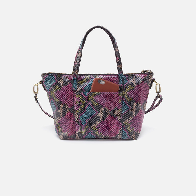 Kingston Mini Tote in Printed Leather - Mosaic Snake