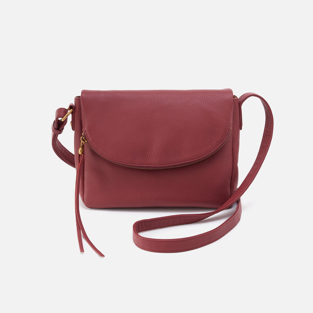 Fern Messenger Crossbody in Pebbled Leather - Red Pear – HOBO