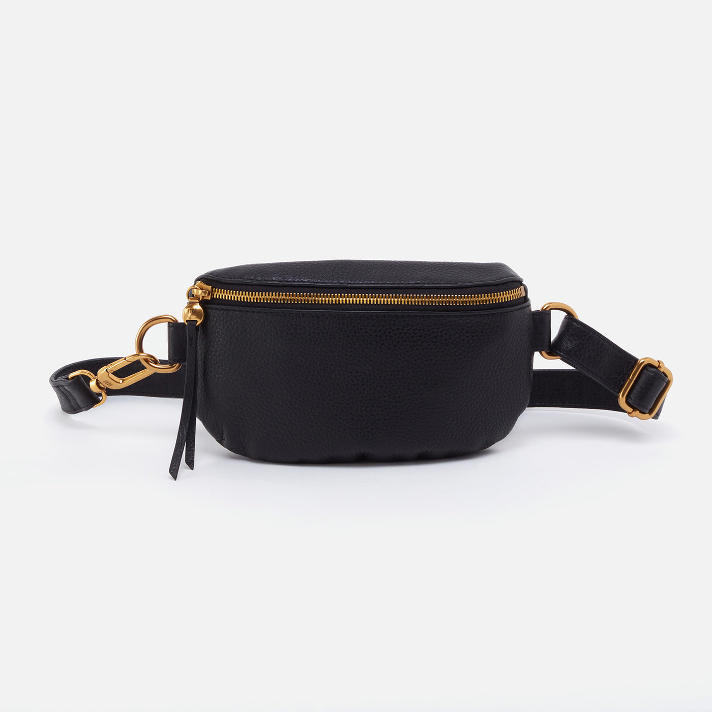 Black Leather Fanny Pack Men Black Leather Hip Bag SALE 