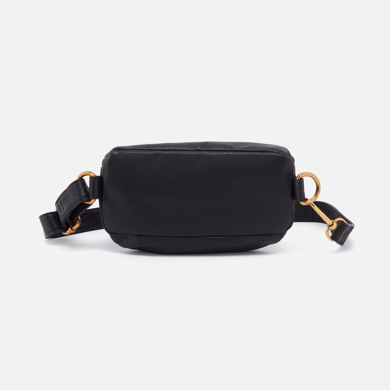 Fern Belt Bag In Pebbled Leather - Black