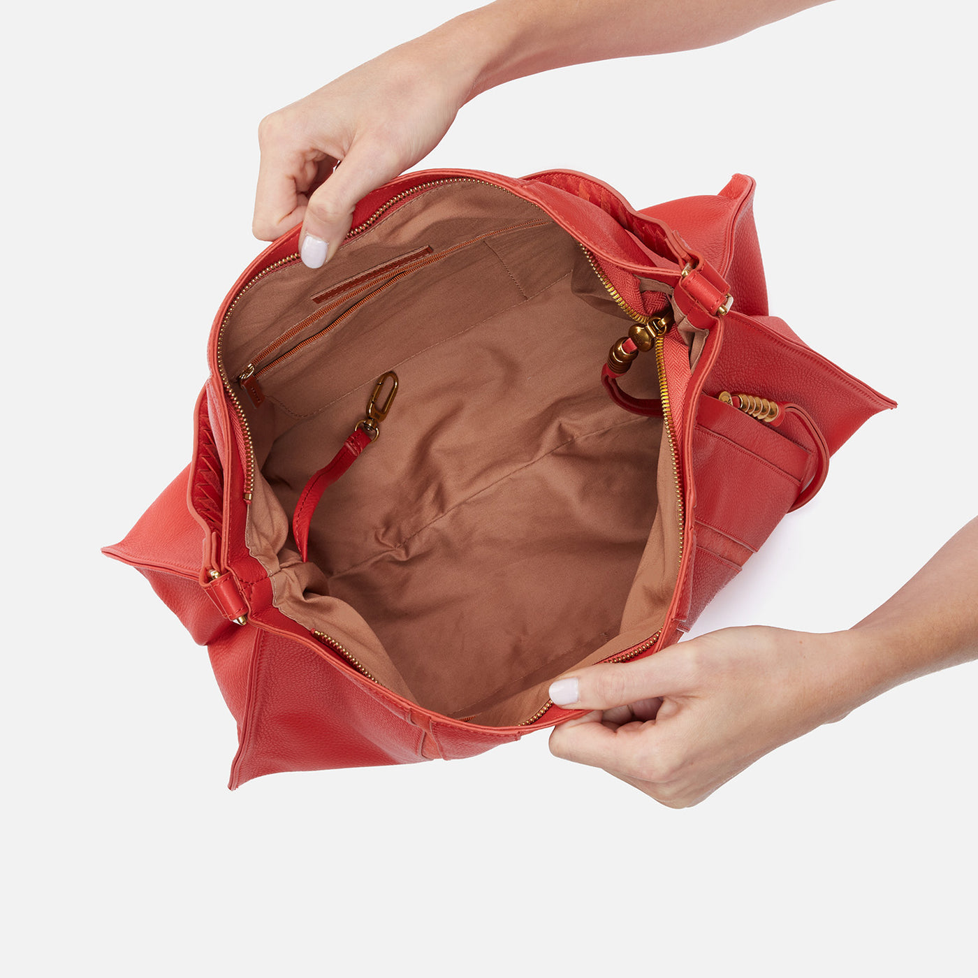 Ellis Shoulder Bag in Pebbled Leather - Koi