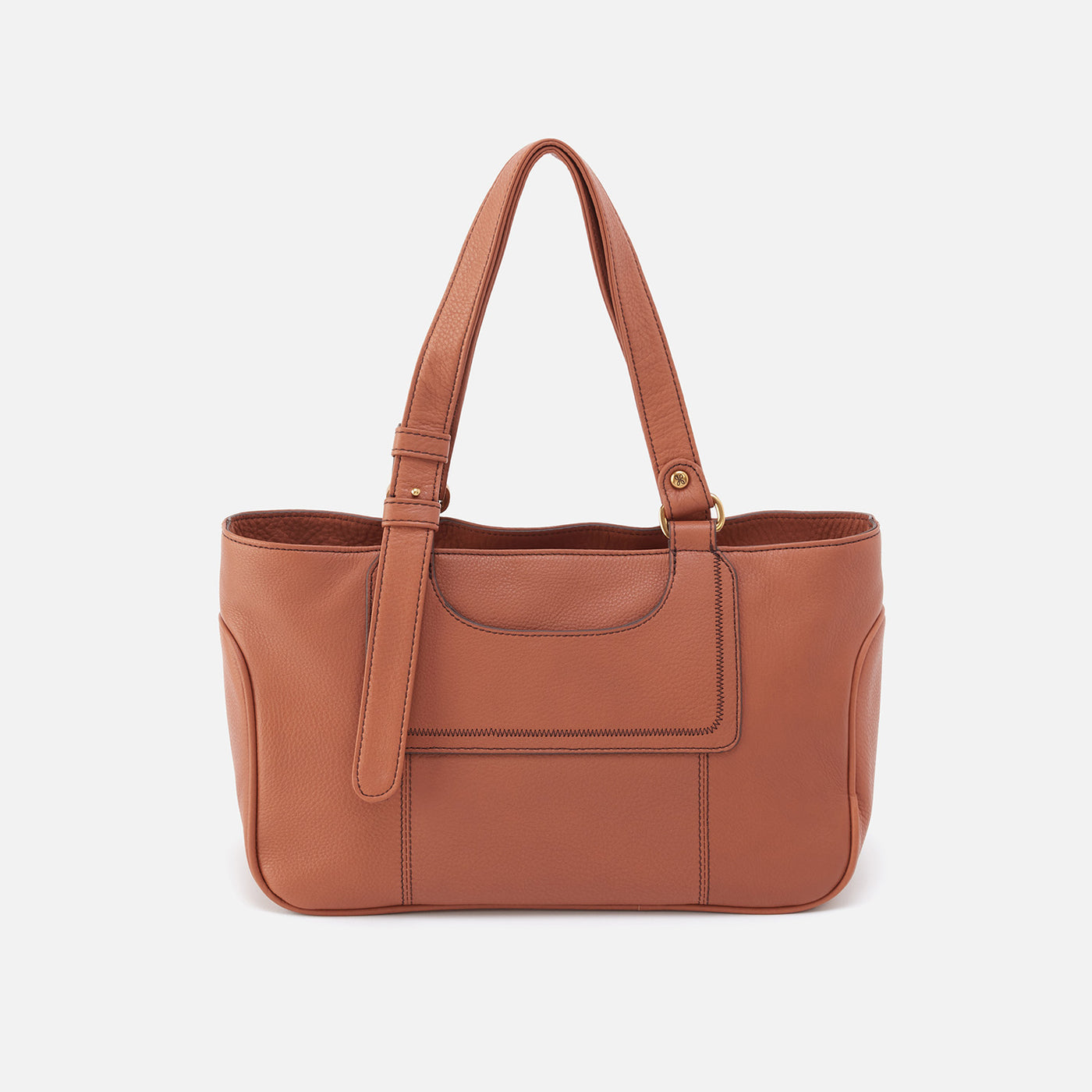 Autry Satchel in Pebbled Leather - Cashew