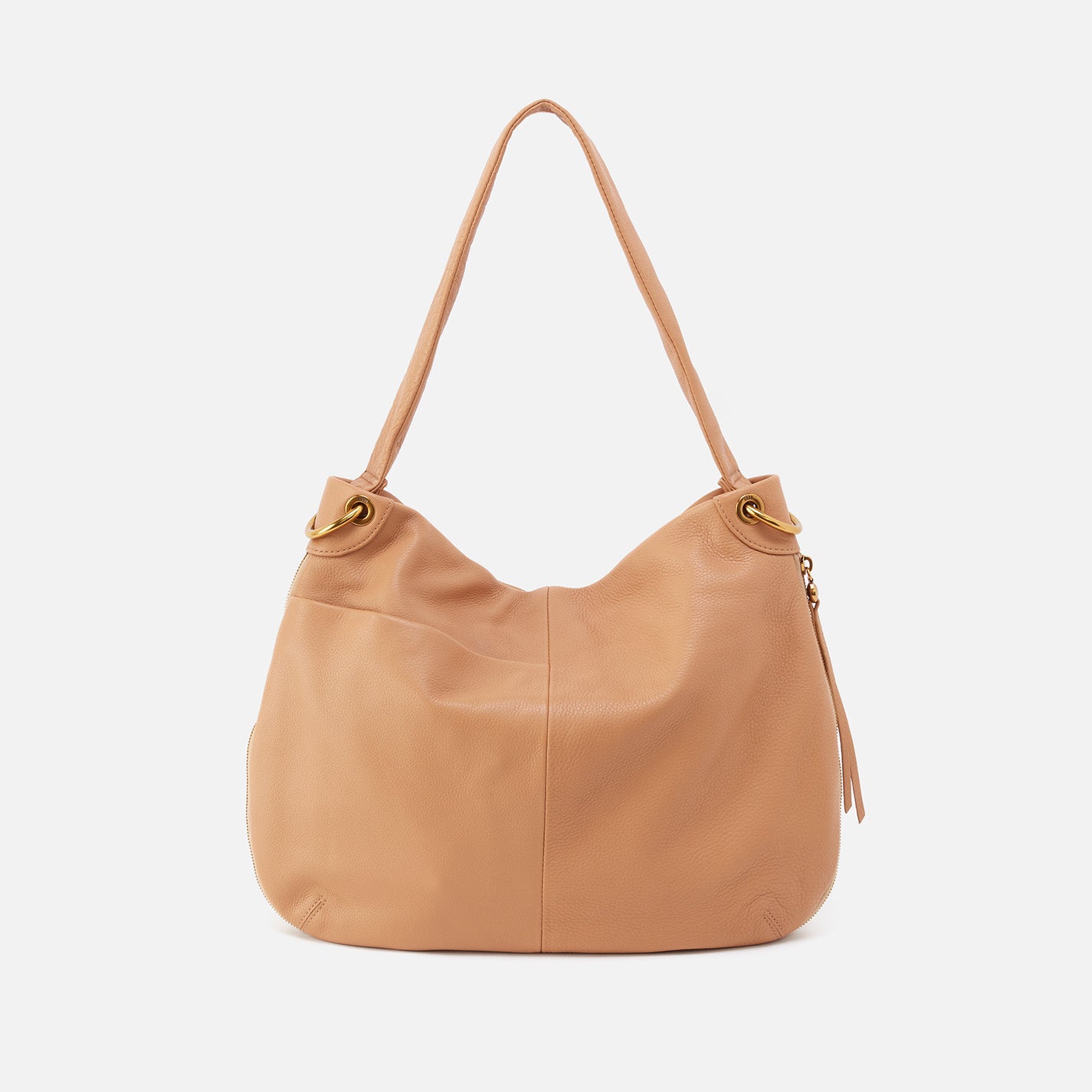 Tan leather cheap hobo bag