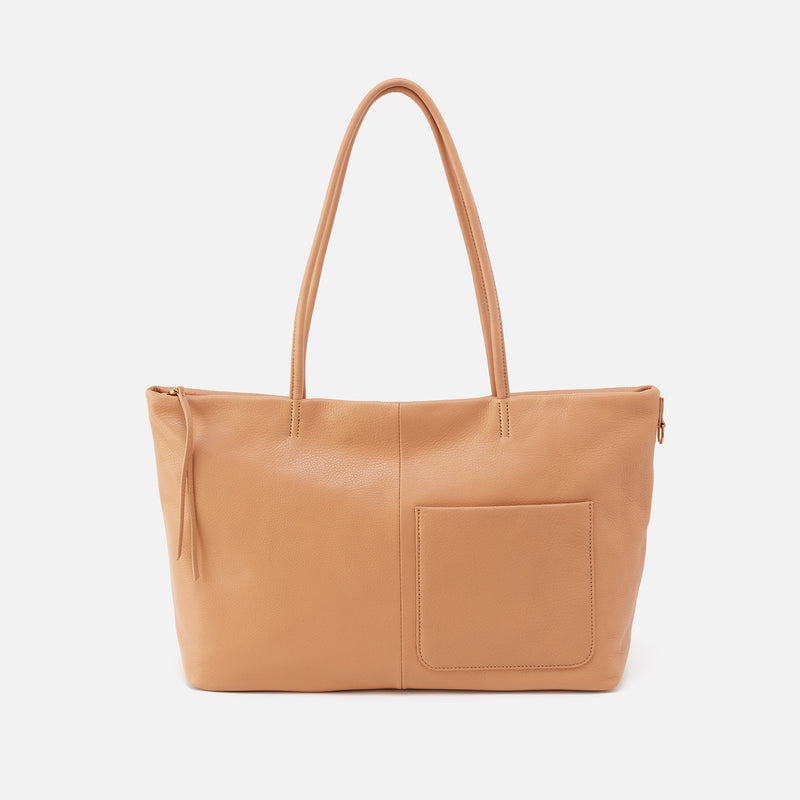 East west leather tote Clearance