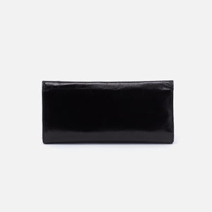 Rachel Continental Wallet in Polished Leather - Black