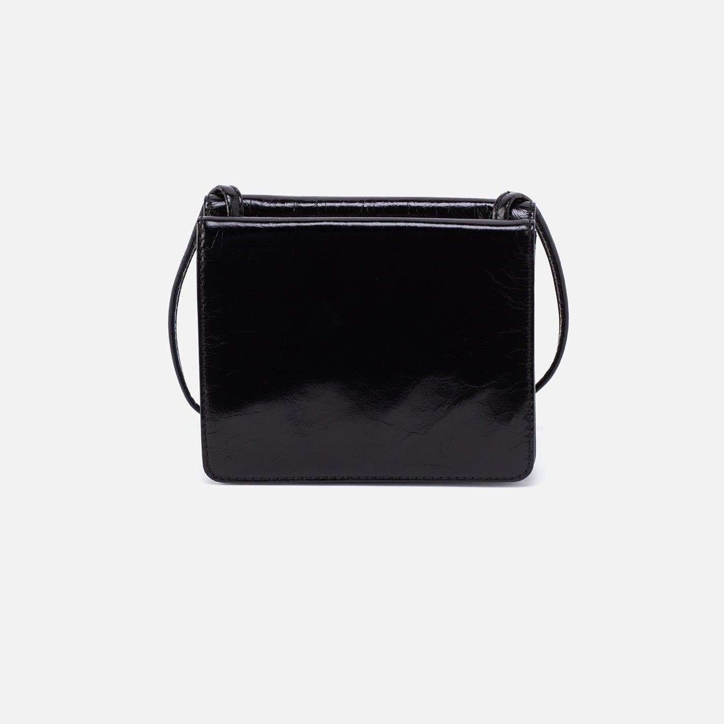 Black leather crossbody wallet Clearance