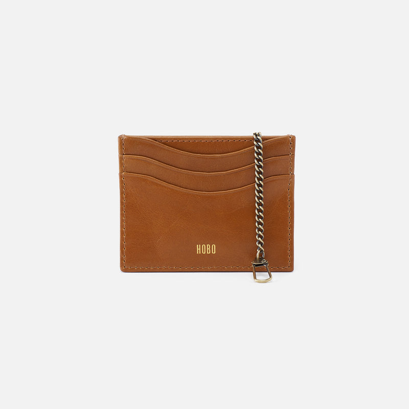 Max Card Case in Polished Leather - Truffle