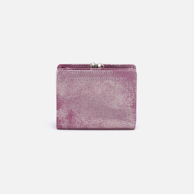 Violet Mini Wallet in Metallic Leather - Violet Metallic