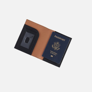Mr. Passport Holder in Polished Leather - Black