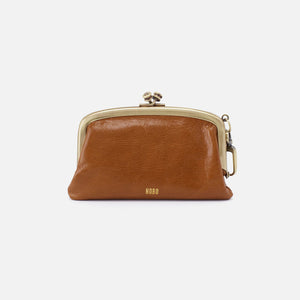 Cheer Frame Pouch in Polished Leather - Truffle