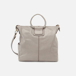 Sheila Large Satchel in Polished Leather - Driftwood