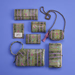 Sable Wristlet in Printed Leather - Geo Diamond Print