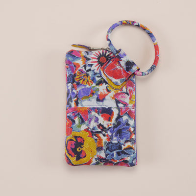 Sable Wristlet in Printed Leather - Poppy Floral