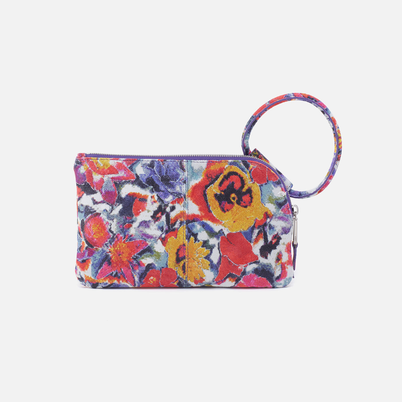 Sable Wristlet in Printed Leather - Poppy Floral
