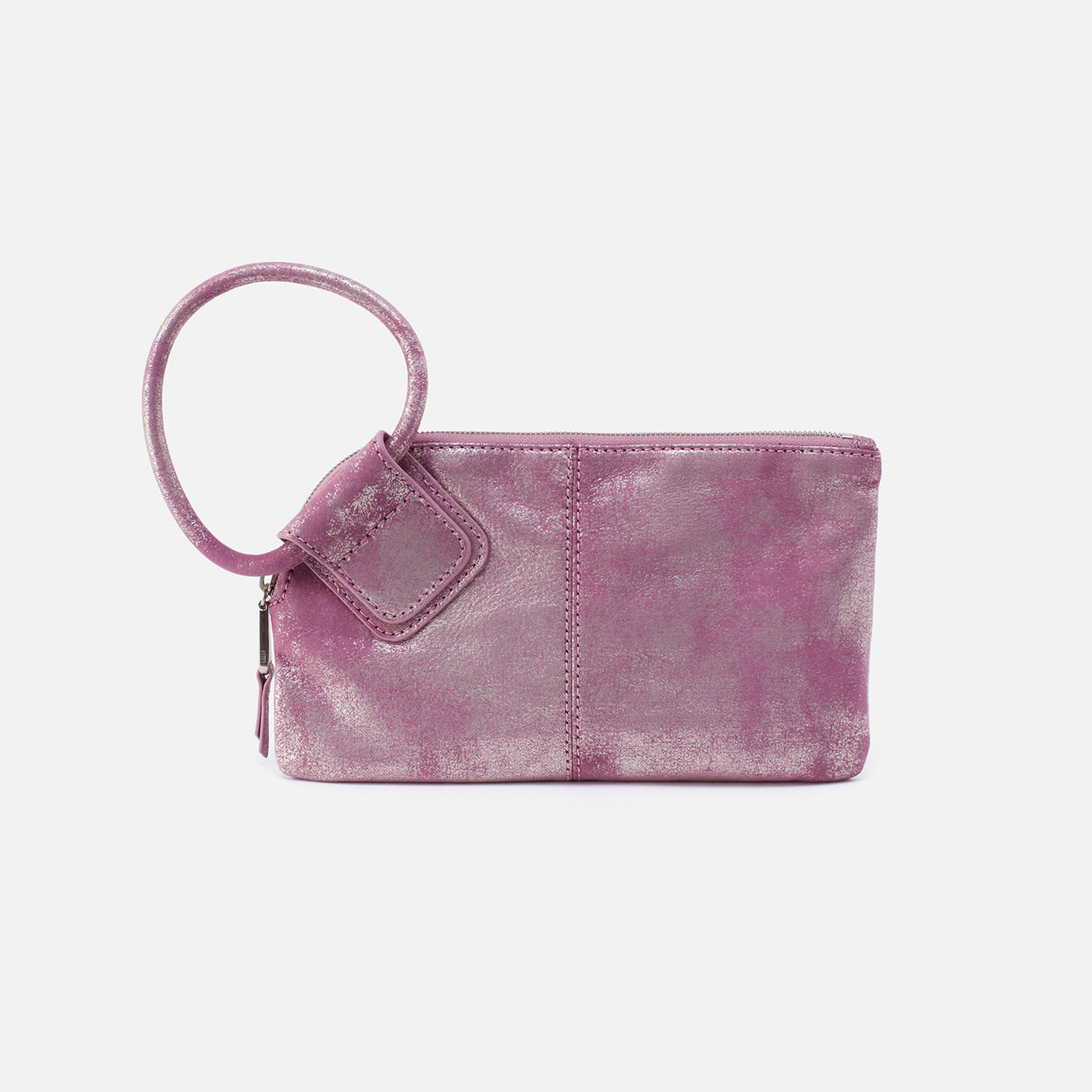 Sable Wristlet in Metallic Leather - Violet Metallic