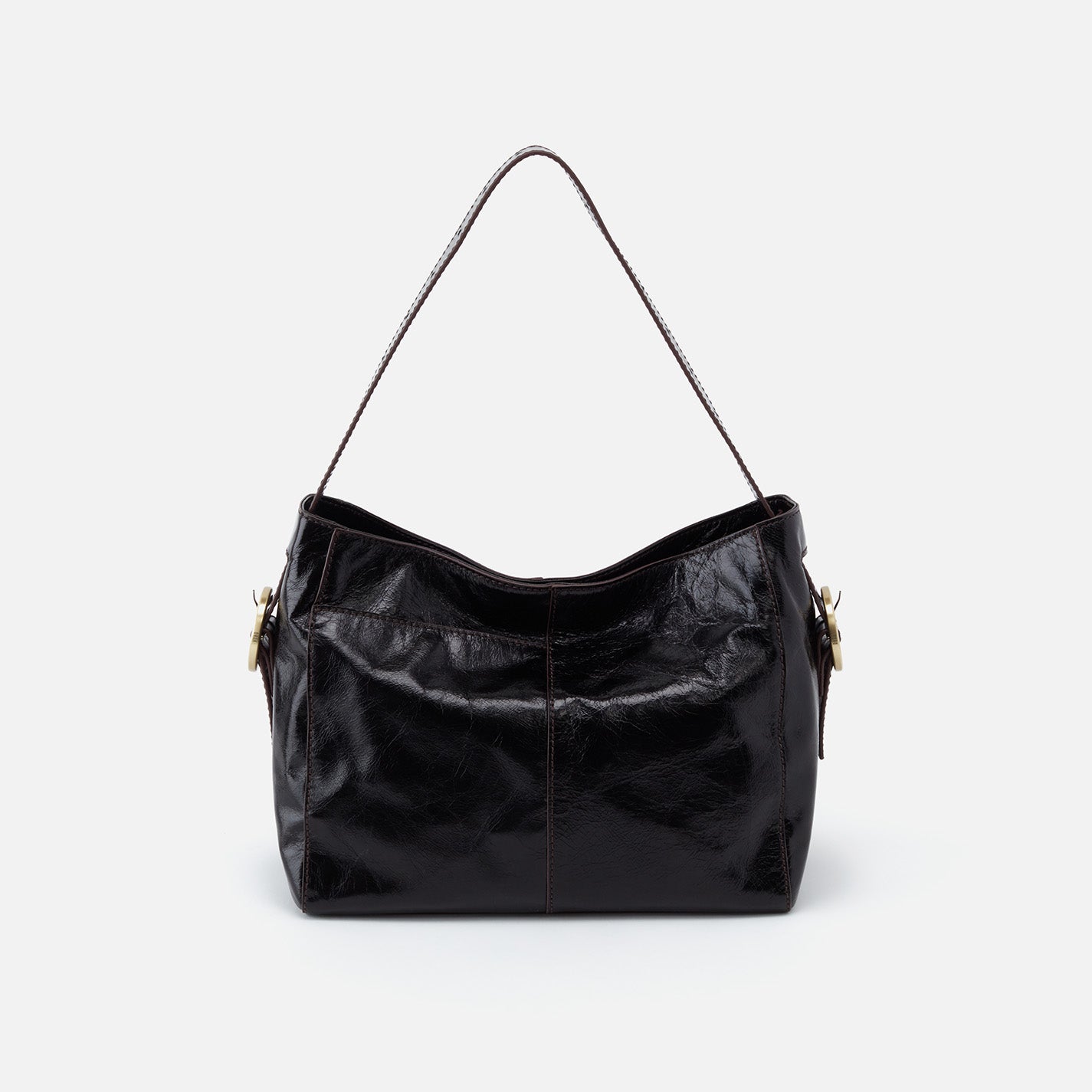 Render Shoulder Bag in Polished Leather - Black – HOBO