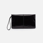 Evolve Wristlet in Polished Leather - Black