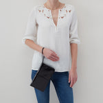 Evolve Wristlet in Polished Leather - Black