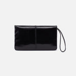 Evolve Wristlet in Polished Leather - Black