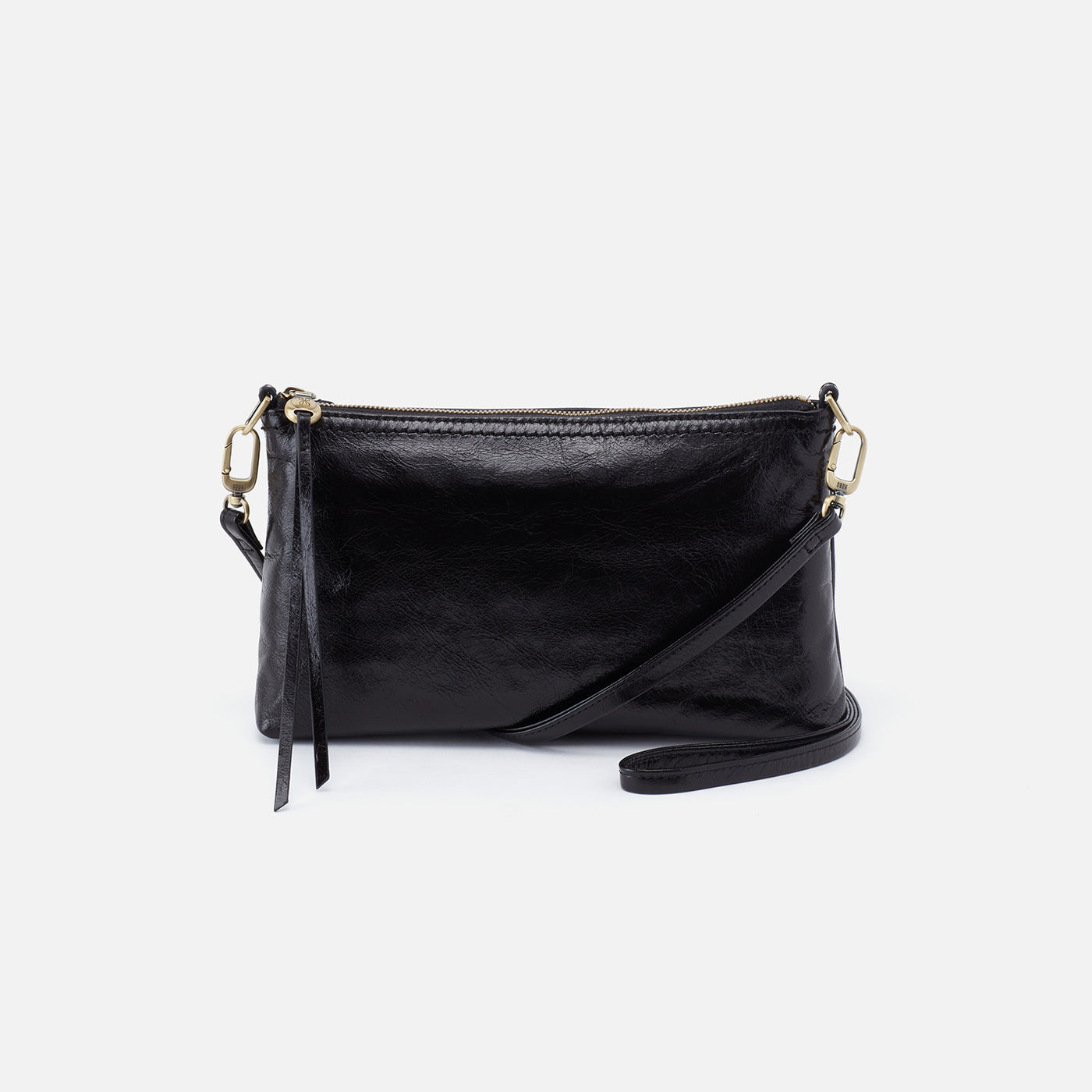 Darcy Crossbody in Polished Leather - Black