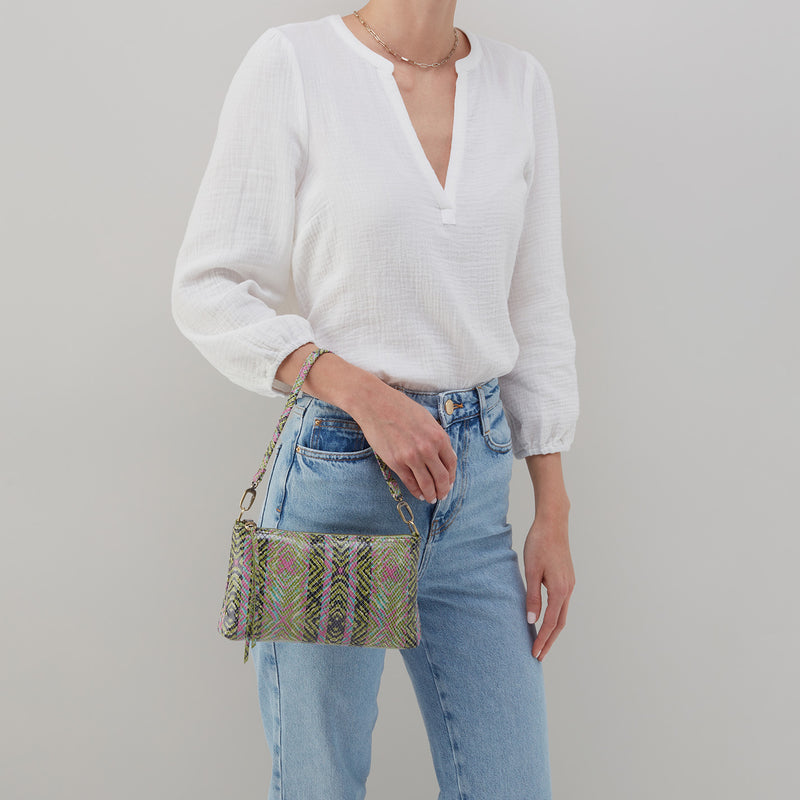 Darcy Crossbody in Printed Leather - Geo Diamond Print