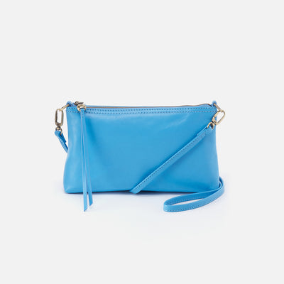 Darcy Crossbody in Polished Leather - Tranquil Blue