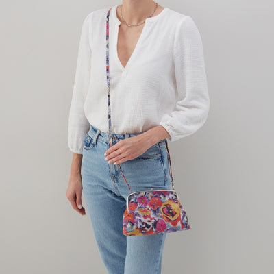 Lana Crossbody in Printed Leather - Poppy Floral