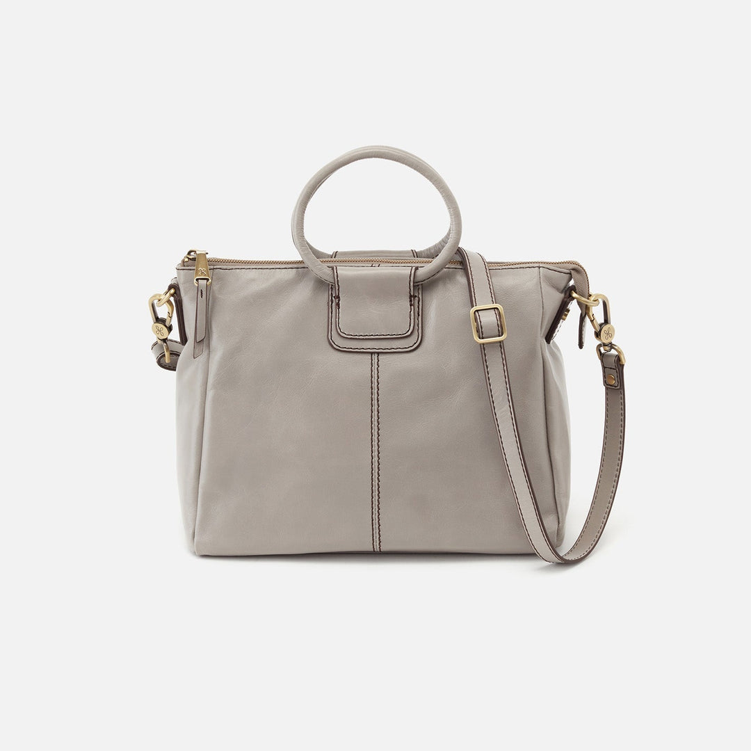Sheila Medium Satchel In Polished Leather Natural HOBO