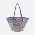 Ellison Tote in Printed Leather - Blue Burst