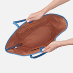 Ellison Tote in Printed Leather - Blue Burst