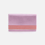 Farrow Clutch in Metallic Leather - Pink Metallic
