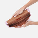 Farrow Clutch in Metallic Leather - Pink Metallic