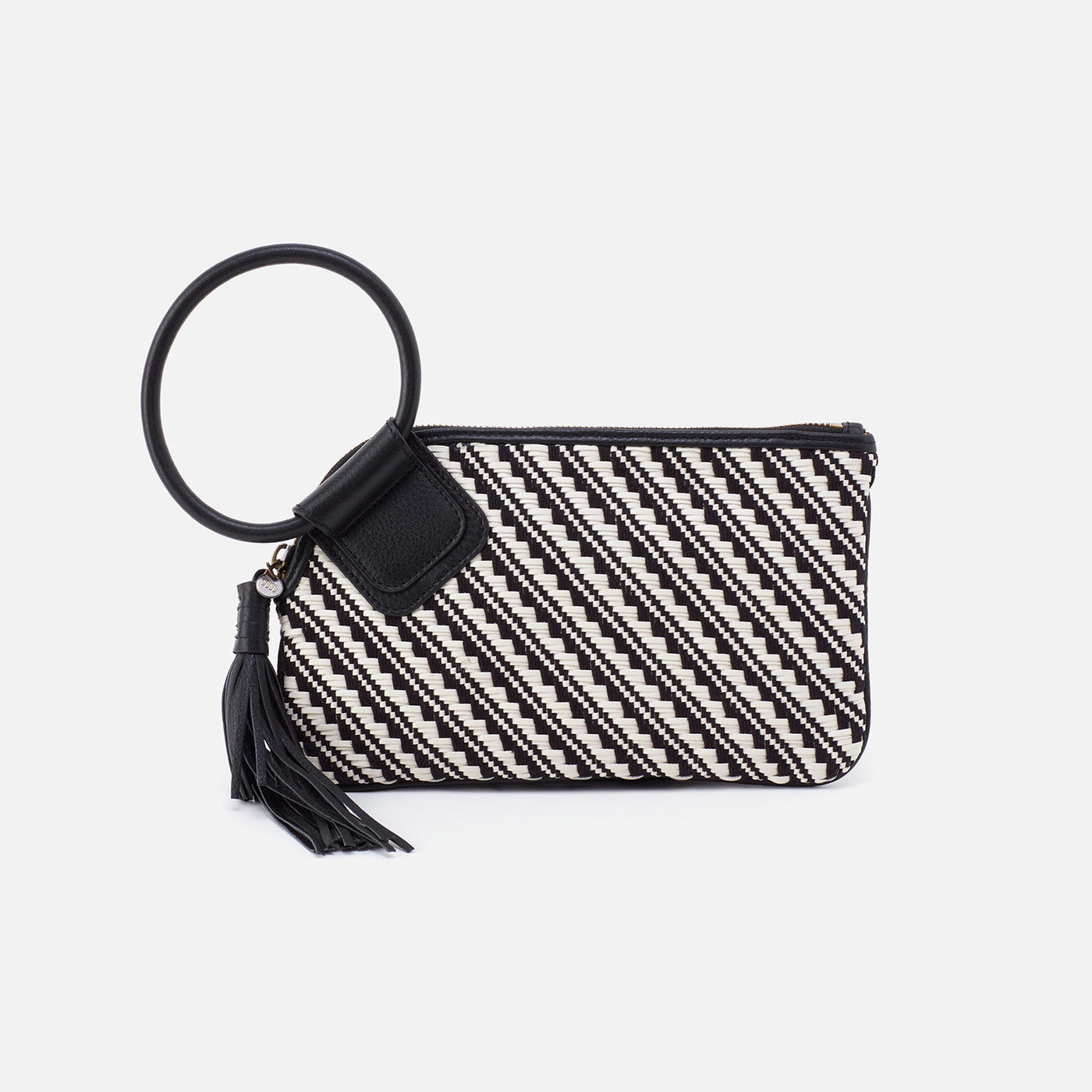 Sable Wristlet in Artisan Weave - Black and White